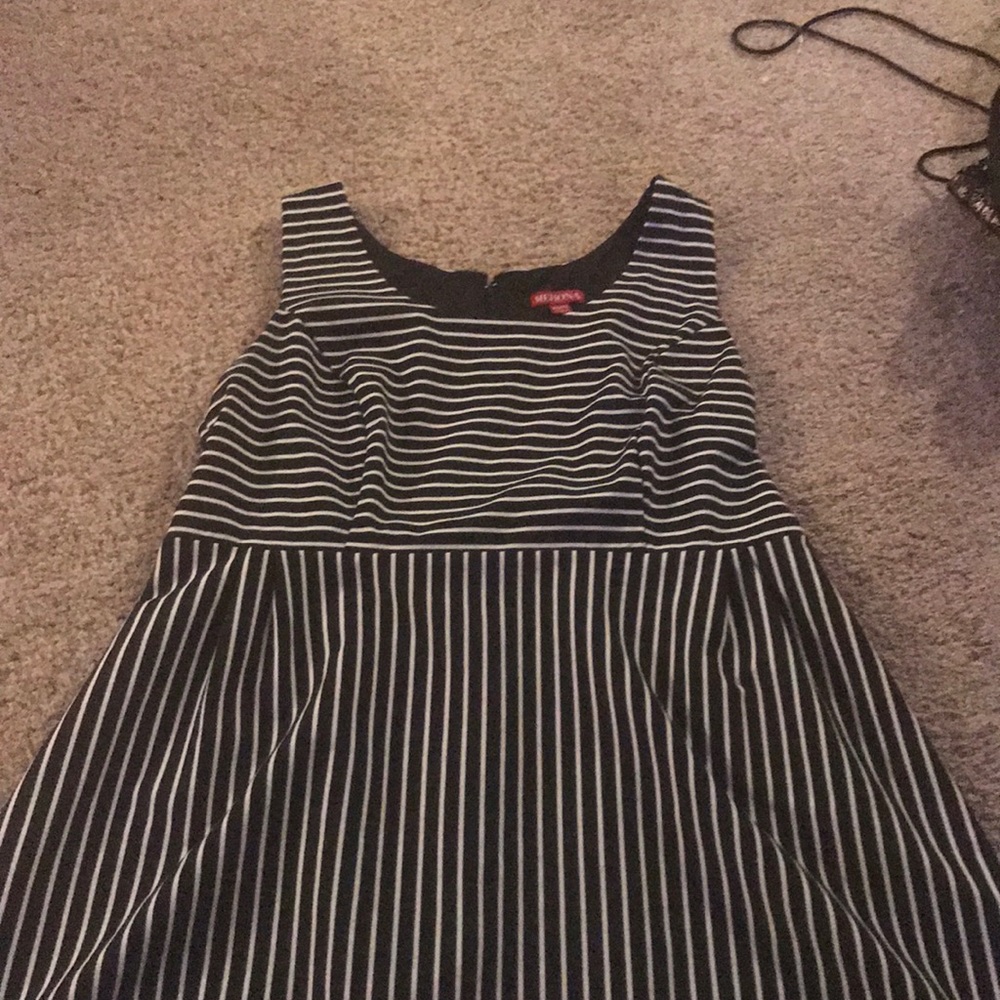 Merona Black and white striped dress size XL